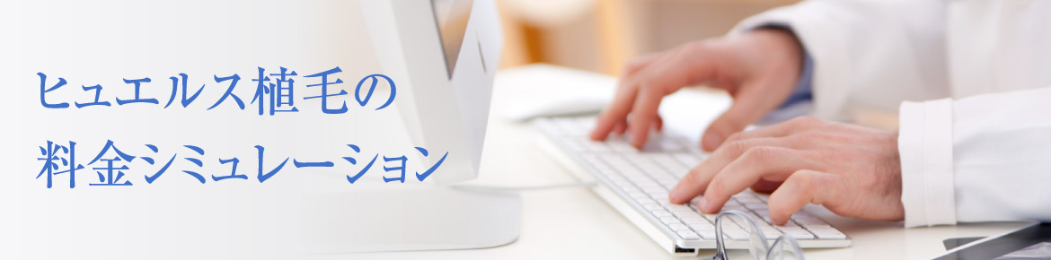 ヒュエルス植毛の料金シミュレーション
